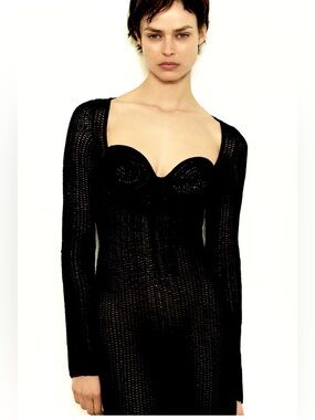 Magda Butrym
Semi-Sheer Knit Dress FR 38